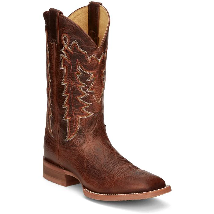 Men's Justin Carsen Brown Square Toe Boots CJ2030