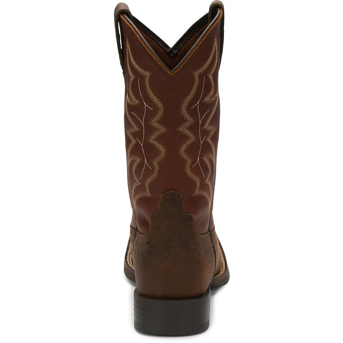 Justin Men's Chet Dark Brown Square Toe Boots 7222 - Image 5