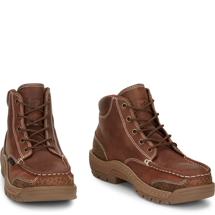 Men's Justin Corbett Brown Waterproof Alloy Toe Shoes SE253 - Image 2