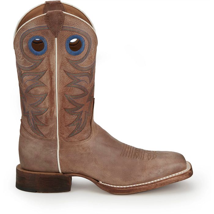 Men's Justin Drennan Tan Square Toe Boots BR744 - Image 3