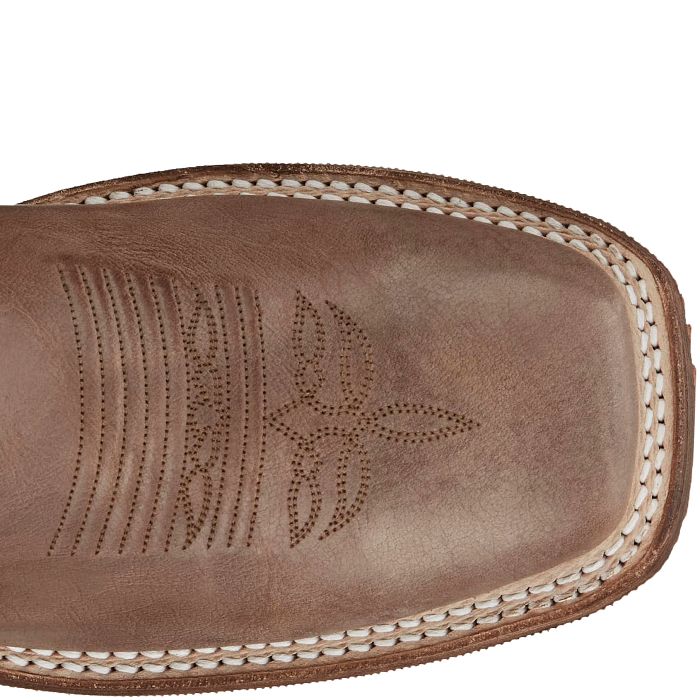 Men's Justin Drennan Tan Square Toe Boots BR744 - Image 4