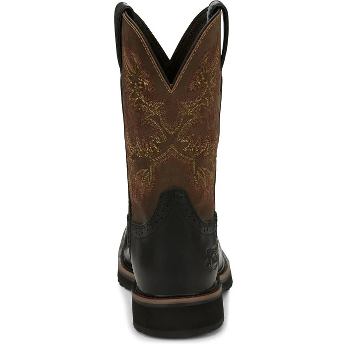 Men's Justin Driller Black Square Composite Toe Boots SE4818 - Image 5