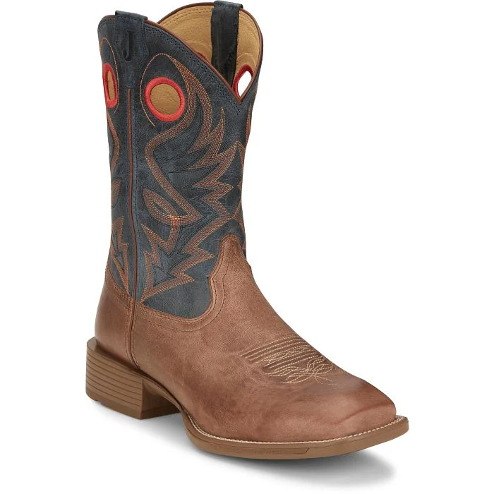Men's Justin Pickett Tan Square Toe Boots UN7152