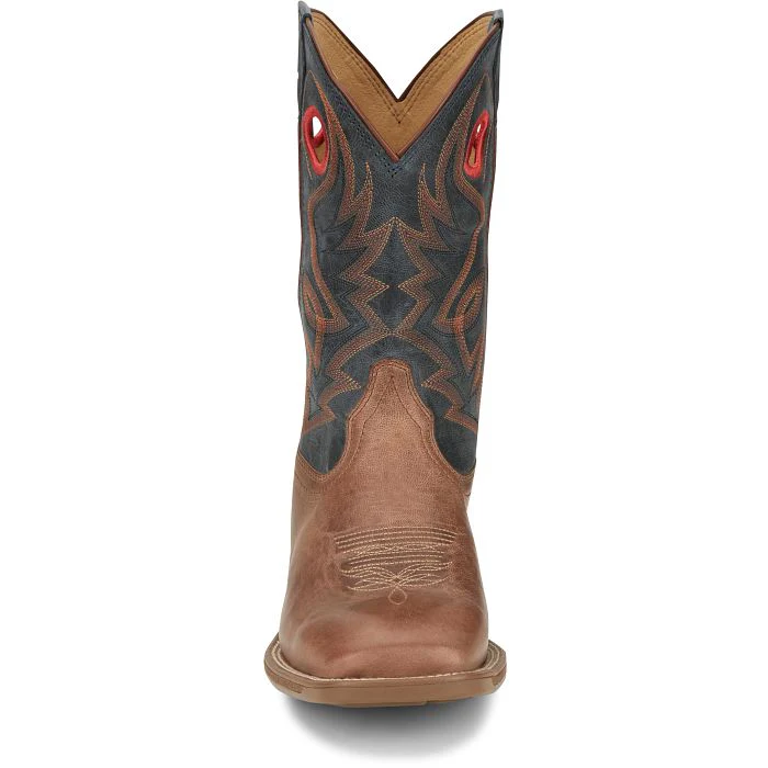 Men's Justin Pickett Tan Square Toe Boots UN7152 - Image 7
