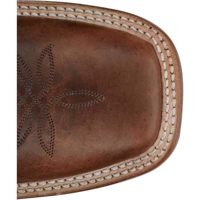 Men's Justin Poston Brown Square Toe Boots BR388 - Image 4