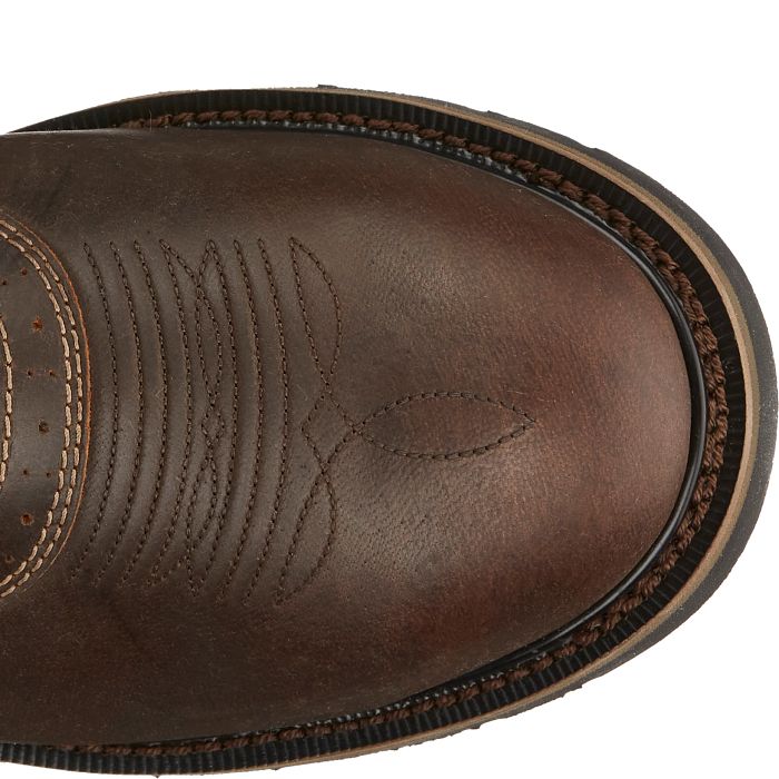 Men's Justin Superintendent Brown Round Steel Toe Boots SE4661 - Image 4