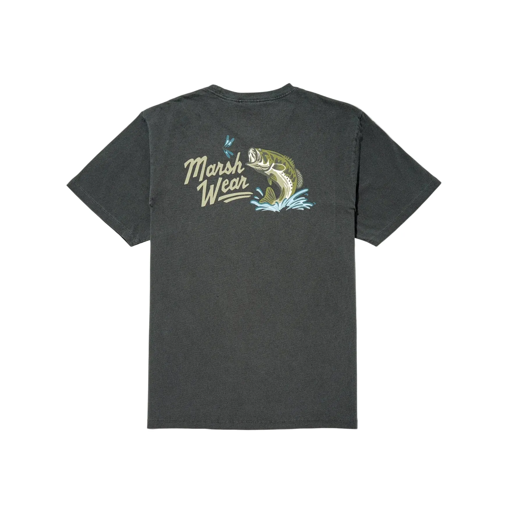 Men's Marsh Wear Shadow Gray Heritage Bass Short Sleeve T-shirts MWT5028-SHD