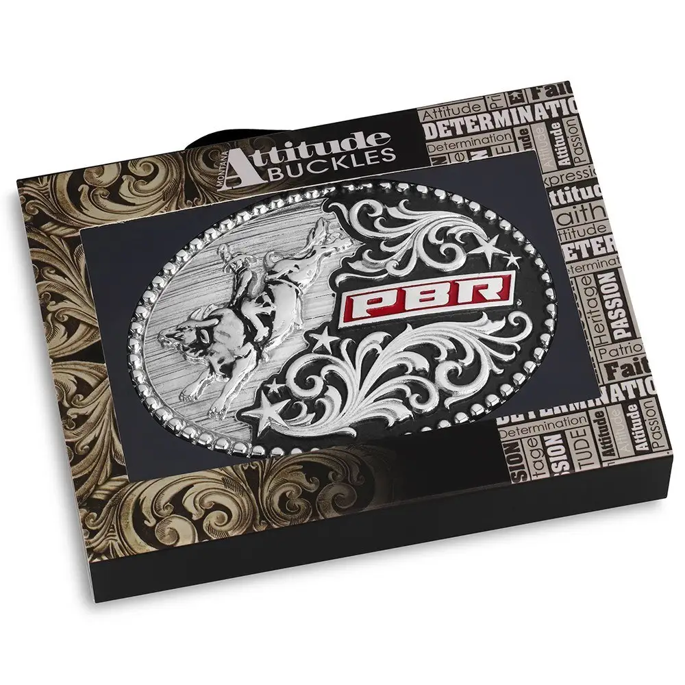 Men's Montana Attitude Eight SEconds Style PBR Buckle A1092PBR - Image 3