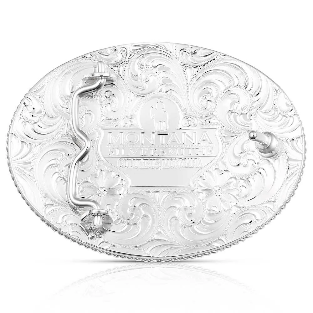 Men's Montana Silversmith Striking Engraved Buckle with Christian Cowboy 6186-731 - Image 2
