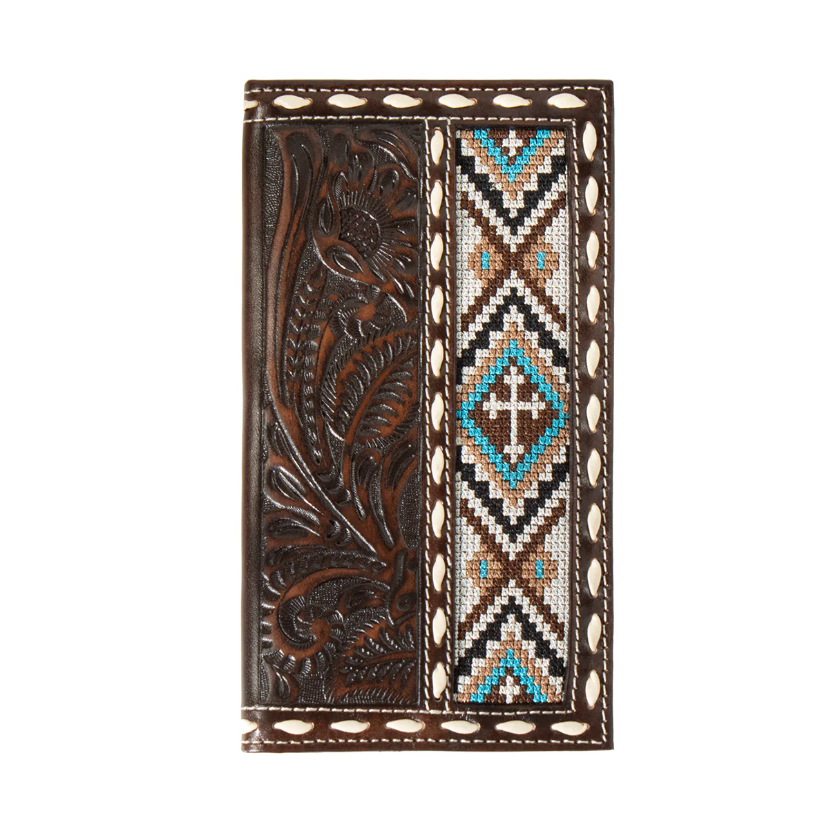 Men's Nocona Brown Rodeo Style Genuine Leather Wallet N500044402