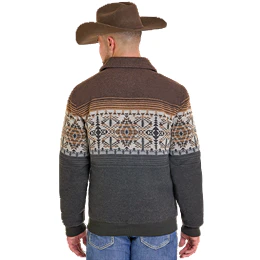 Men's Panhandle Pueblo Southwestern Border Print Bomber Jacket DM92C06166 - Image 3