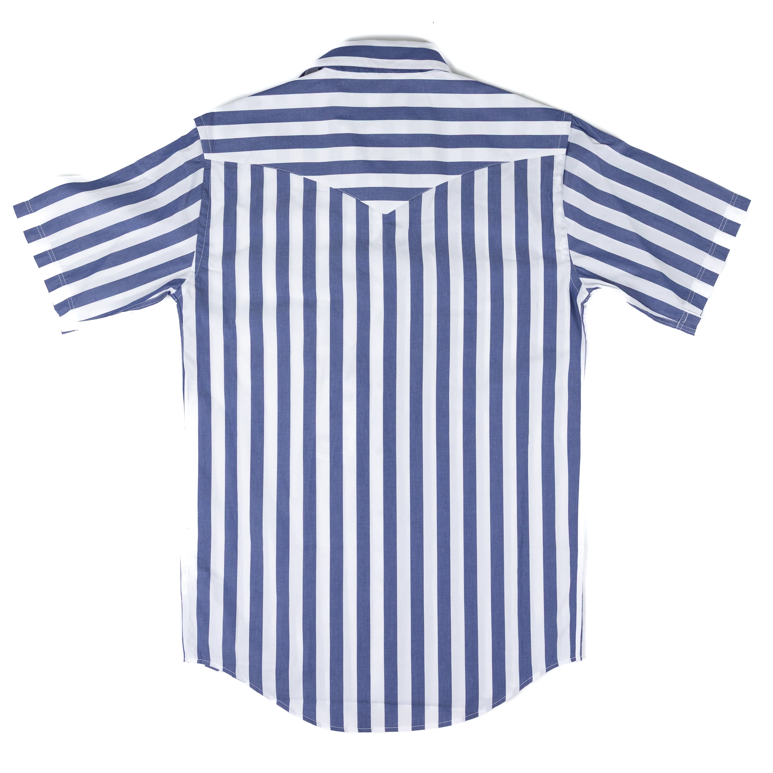 Men's Panhandle Short Sleeve Blue and White Snap Shirt PMN3S08906 - Image 2