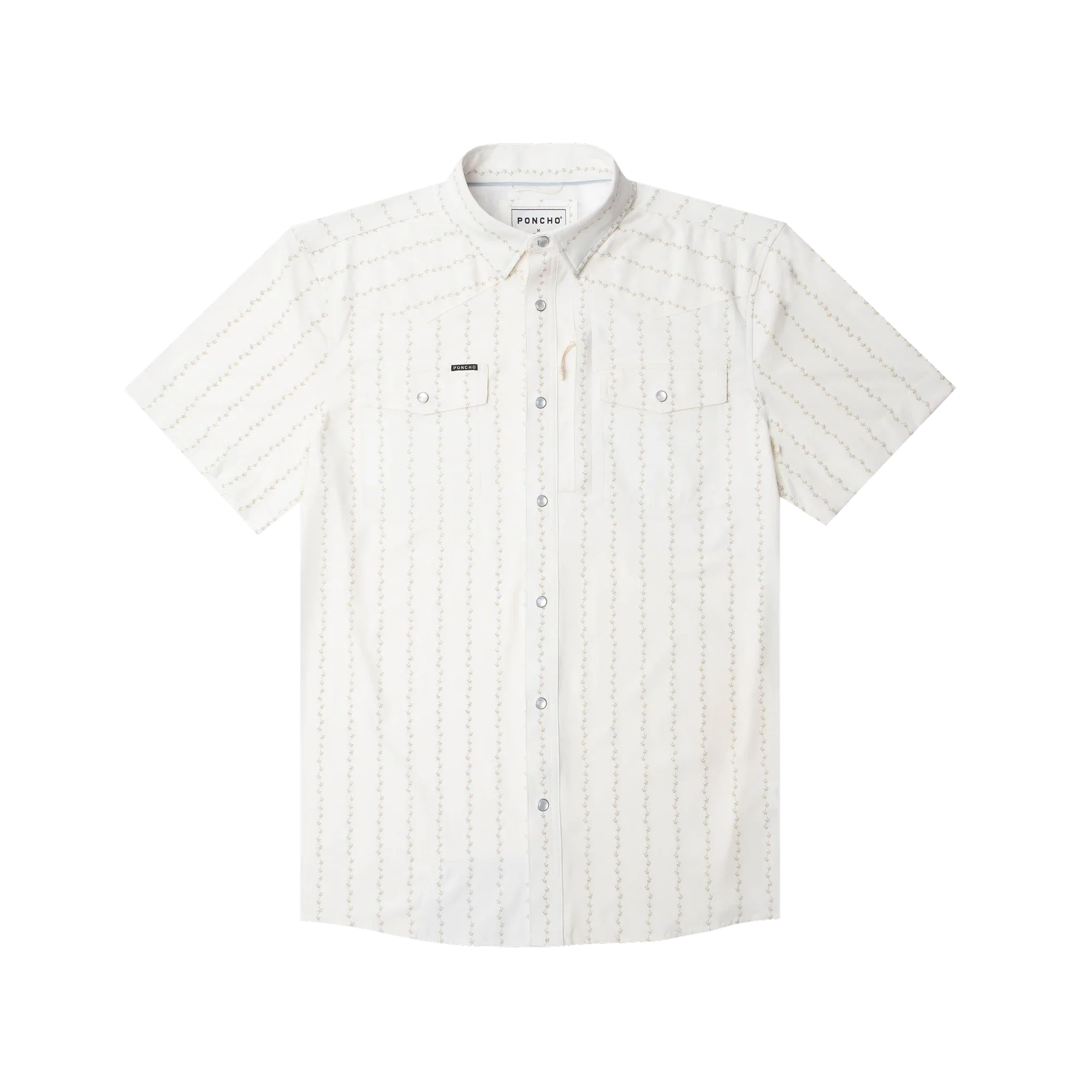 Men's Poncho "The 1836" Short Sleeve Regular and Slim Fit Snap Shirt