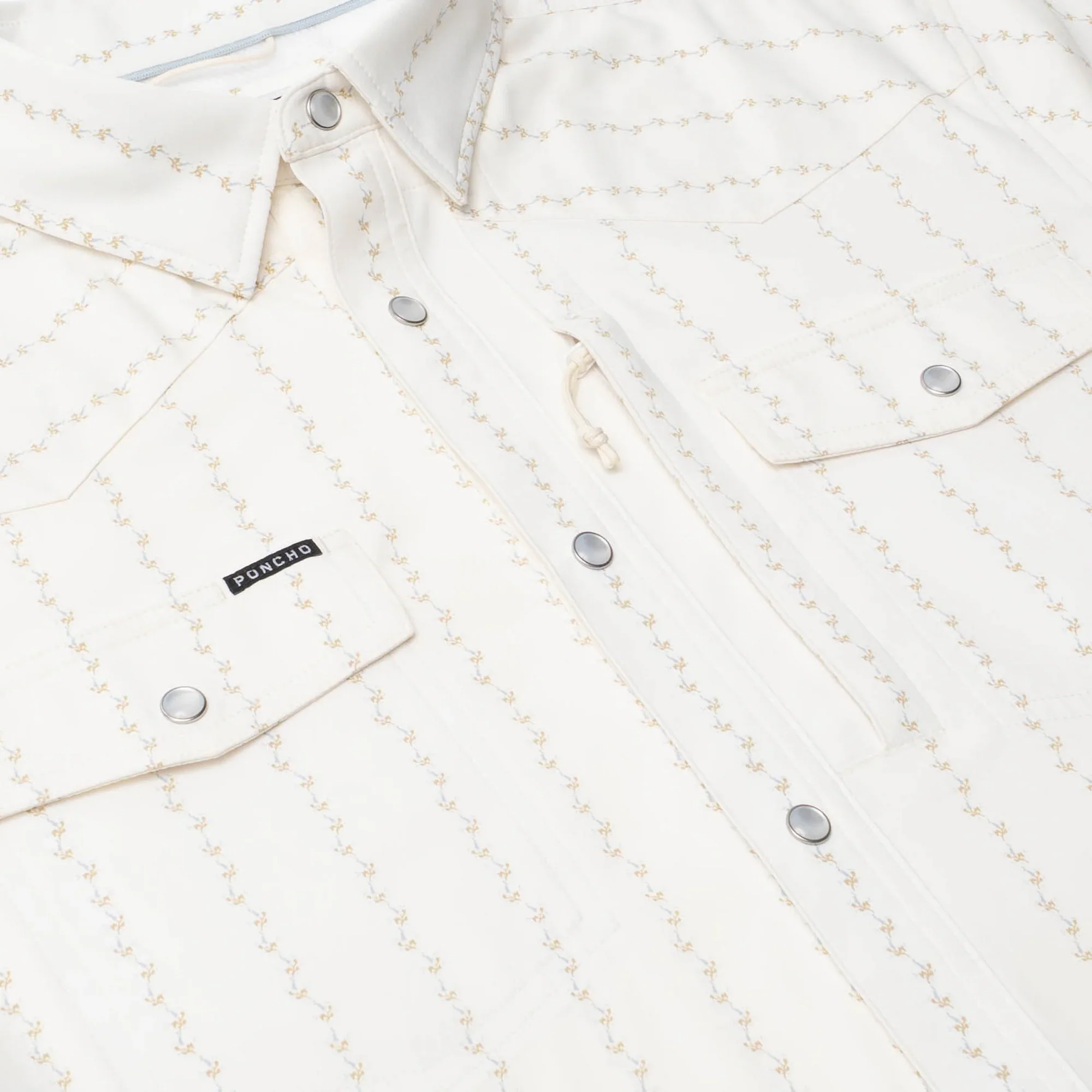 Men's Poncho "The 1836" Short Sleeve Regular and Slim Fit Snap Shirt - Image 3