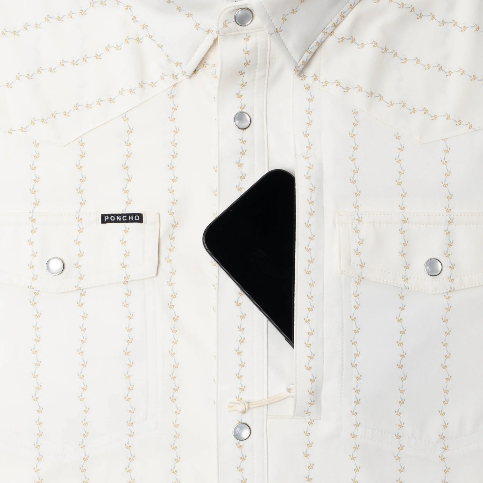 Men's Poncho "The 1836" Short Sleeve Regular and Slim Fit Snap Shirt - Image 5