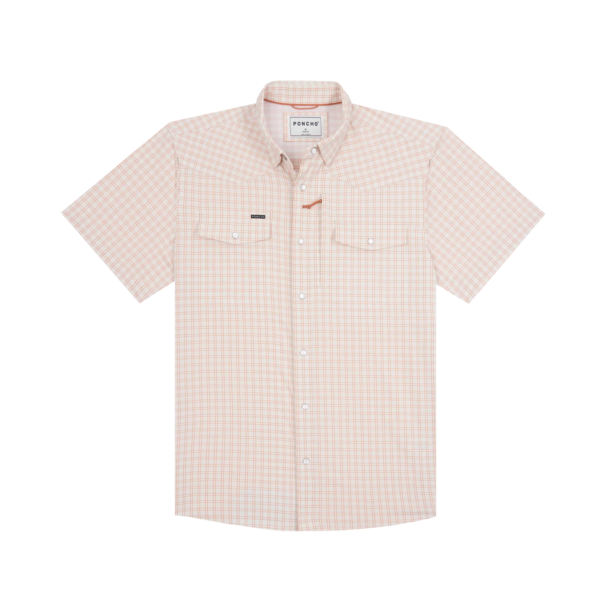 Men's Poncho "The Etouffee"  Short Sleeve Regular and Slim Fit Snap Shirt
