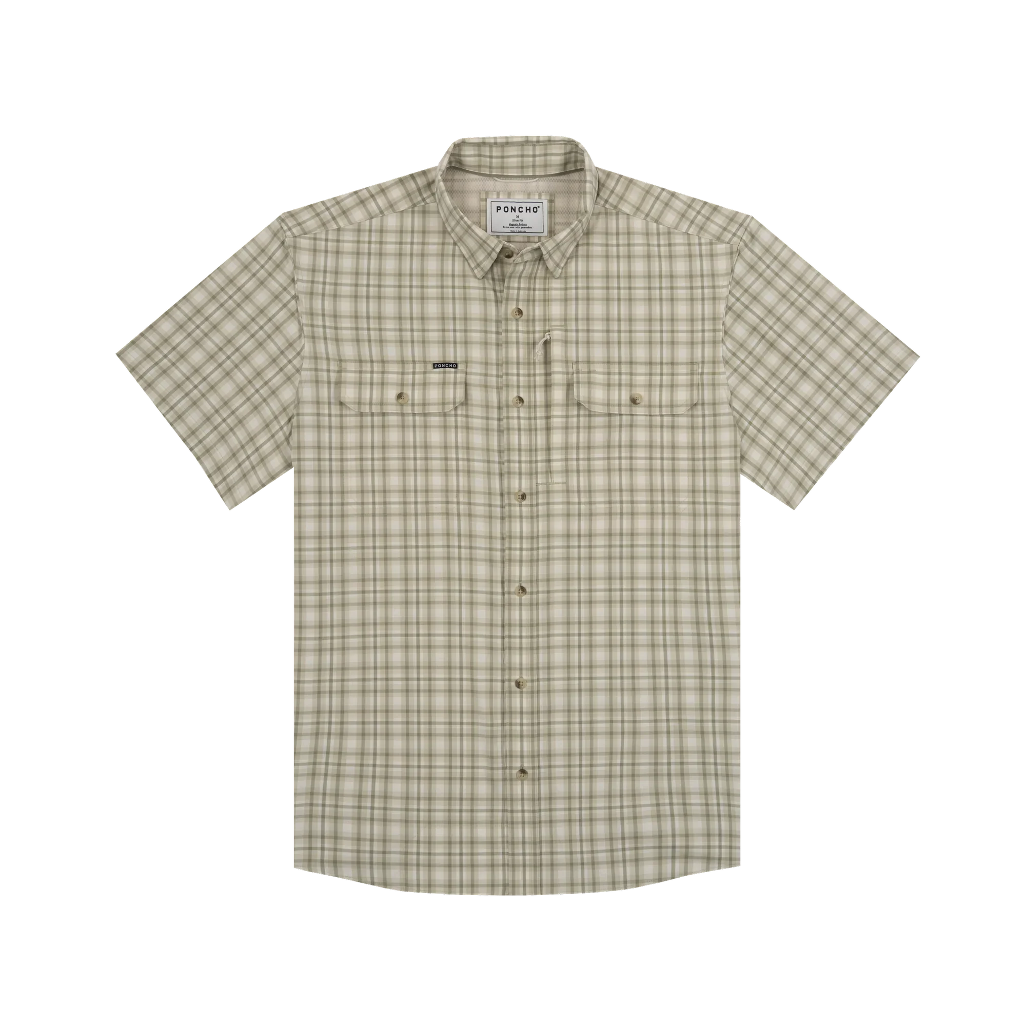 Men's Poncho "The Everglades"  Short Sleeve Regular and Slim Fit Button Up Shirt