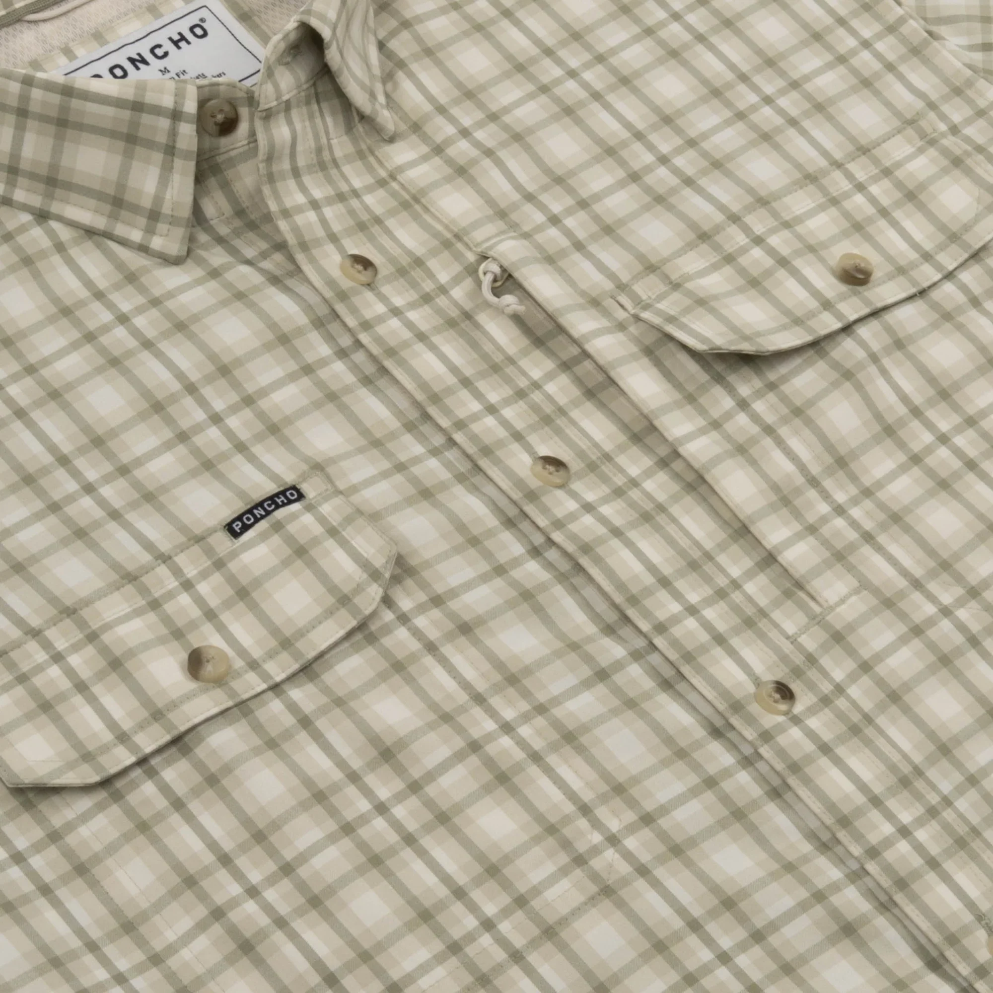 Men's Poncho "The Everglades"  Short Sleeve Regular and Slim Fit Button Up Shirt - Image 3