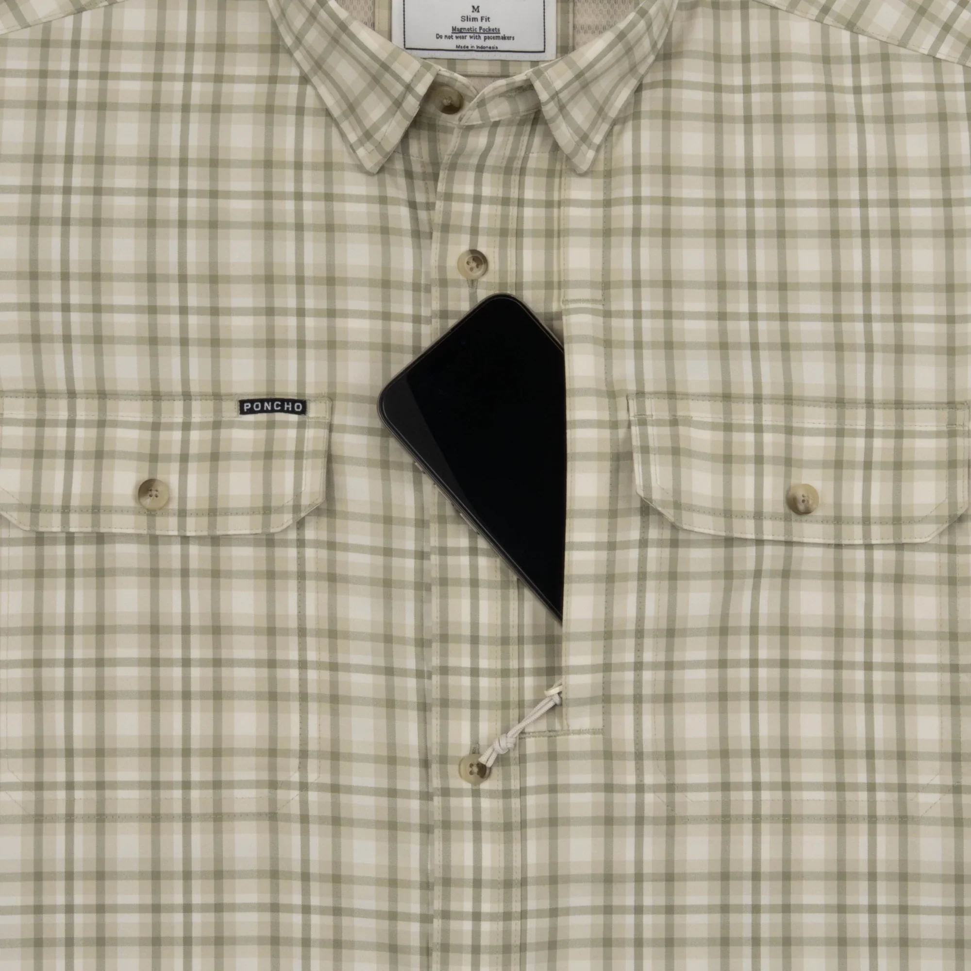 Men's Poncho "The Everglades"  Short Sleeve Regular and Slim Fit Button Up Shirt - Image 5