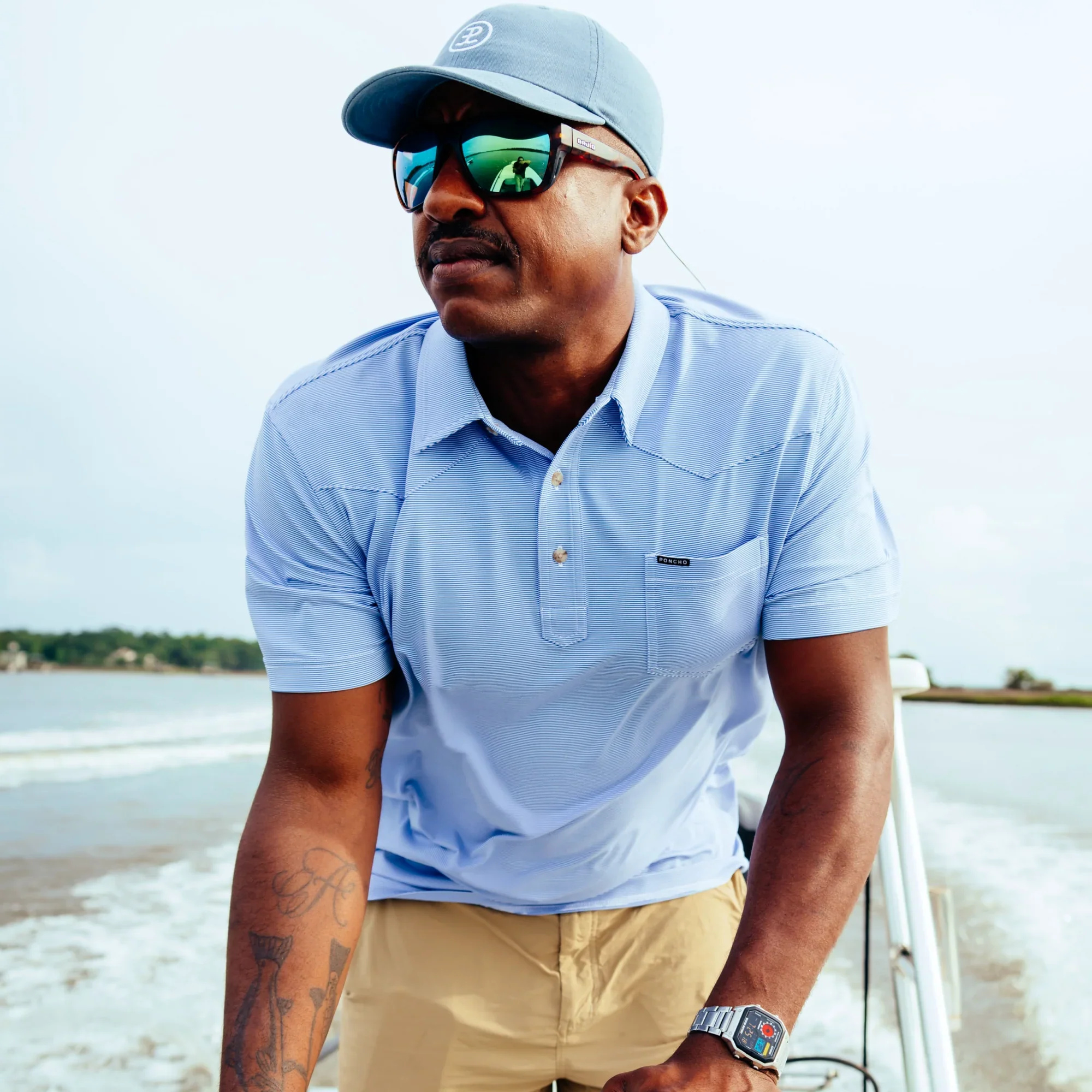 Men's Poncho Short Sleeve "The Haulover Inlet" Polo - Image 7