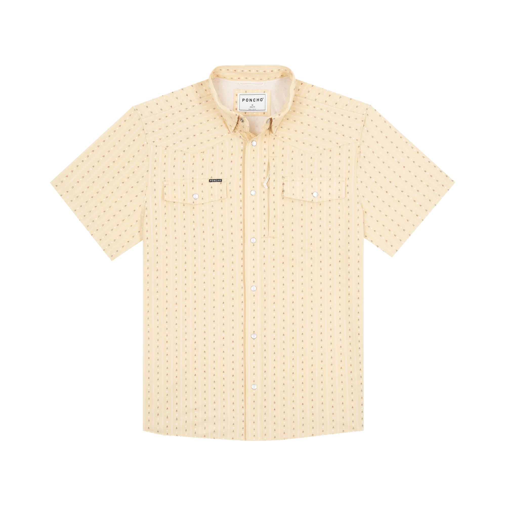 Men's Poncho Short Sleeve "The Liberty Bell" Snap Shirt
