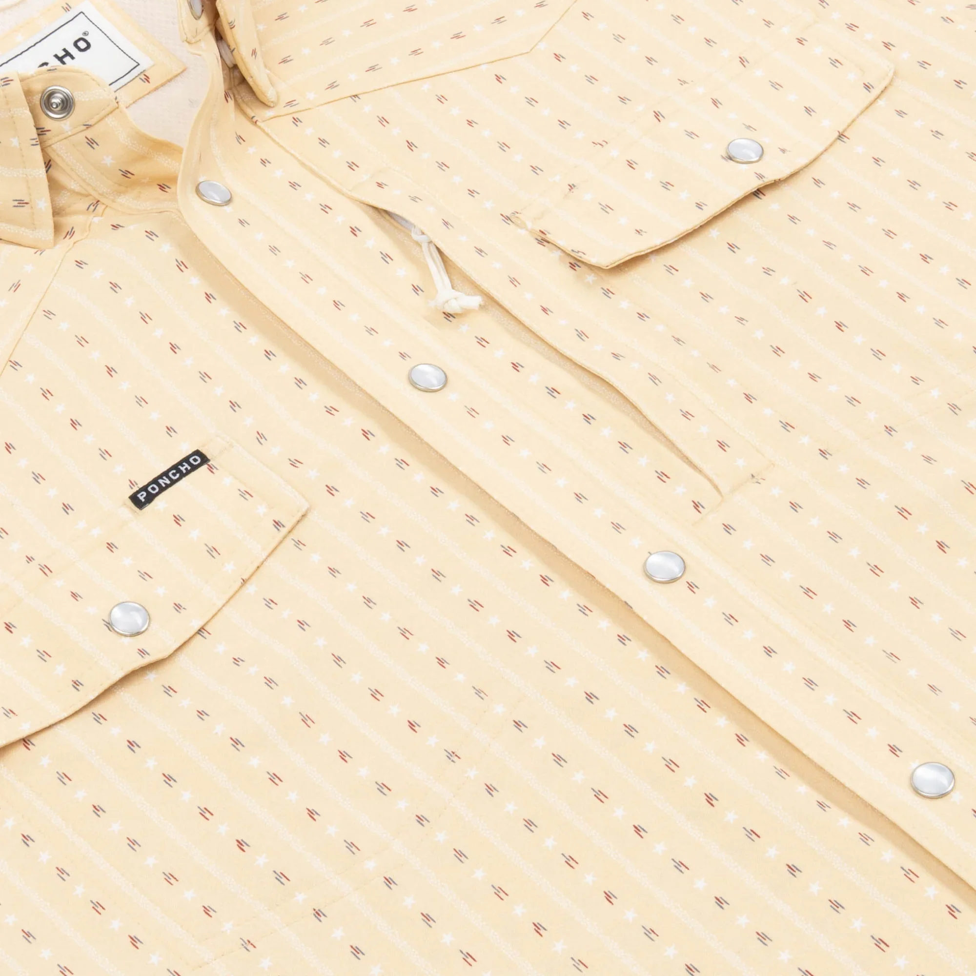 Men's Poncho Short Sleeve "The Liberty Bell" Snap Shirt - Image 3