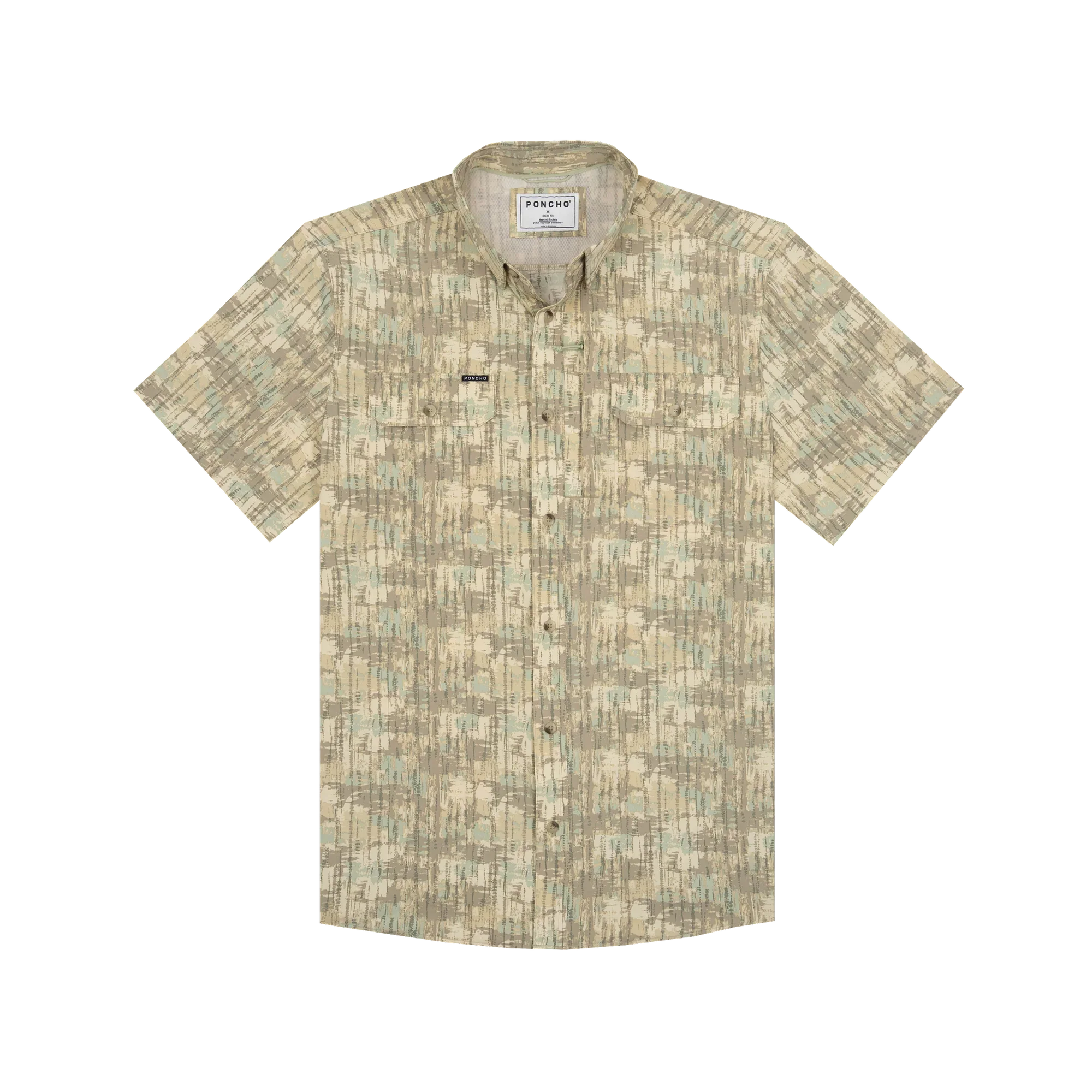 Men's Poncho "The Swamp Donkey" Short Sleeve Regular and Slim Fit Button Up Shirt