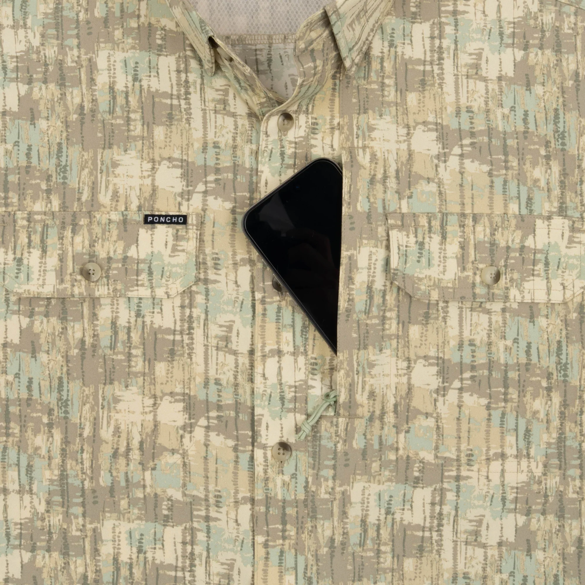 Men's Poncho "The Swamp Donkey" Short Sleeve Regular and Slim Fit Button Up Shirt - Image 6
