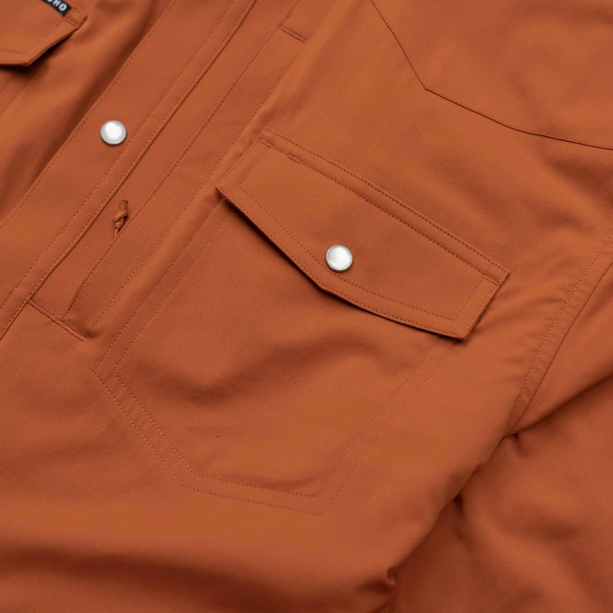 Men's Poncho "The 1969" Short Sleeve Slim Fit Pearl Snap Shirt - Image 2