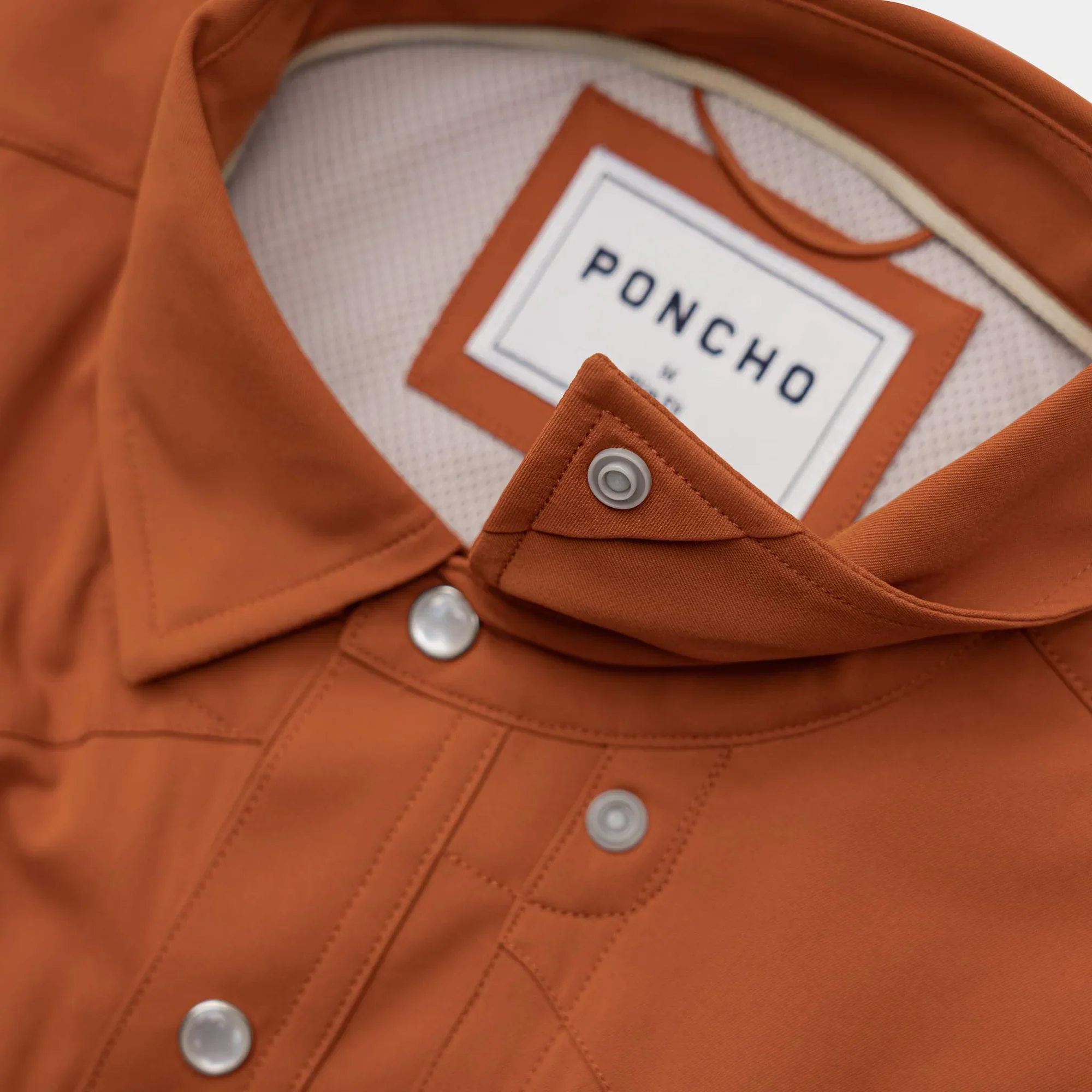 Men's Poncho "The 1969" Short Sleeve Slim Fit Pearl Snap Shirt - Image 3