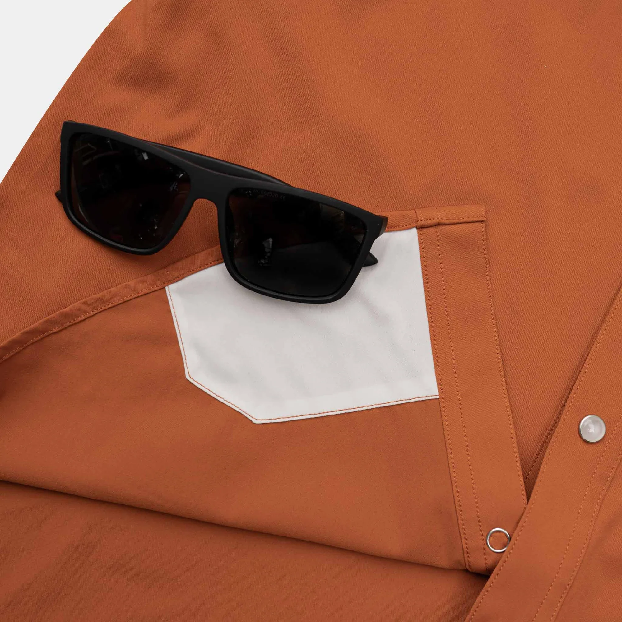 Men's Poncho "The 1969" Short Sleeve Slim Fit Pearl Snap Shirt - Image 4