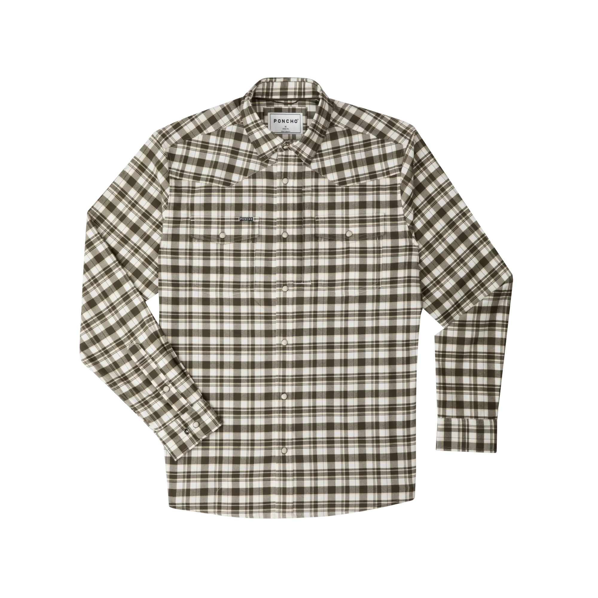 Men's Poncho "The Boone" Long Sleeve Regular Fit Snap Up Shirt