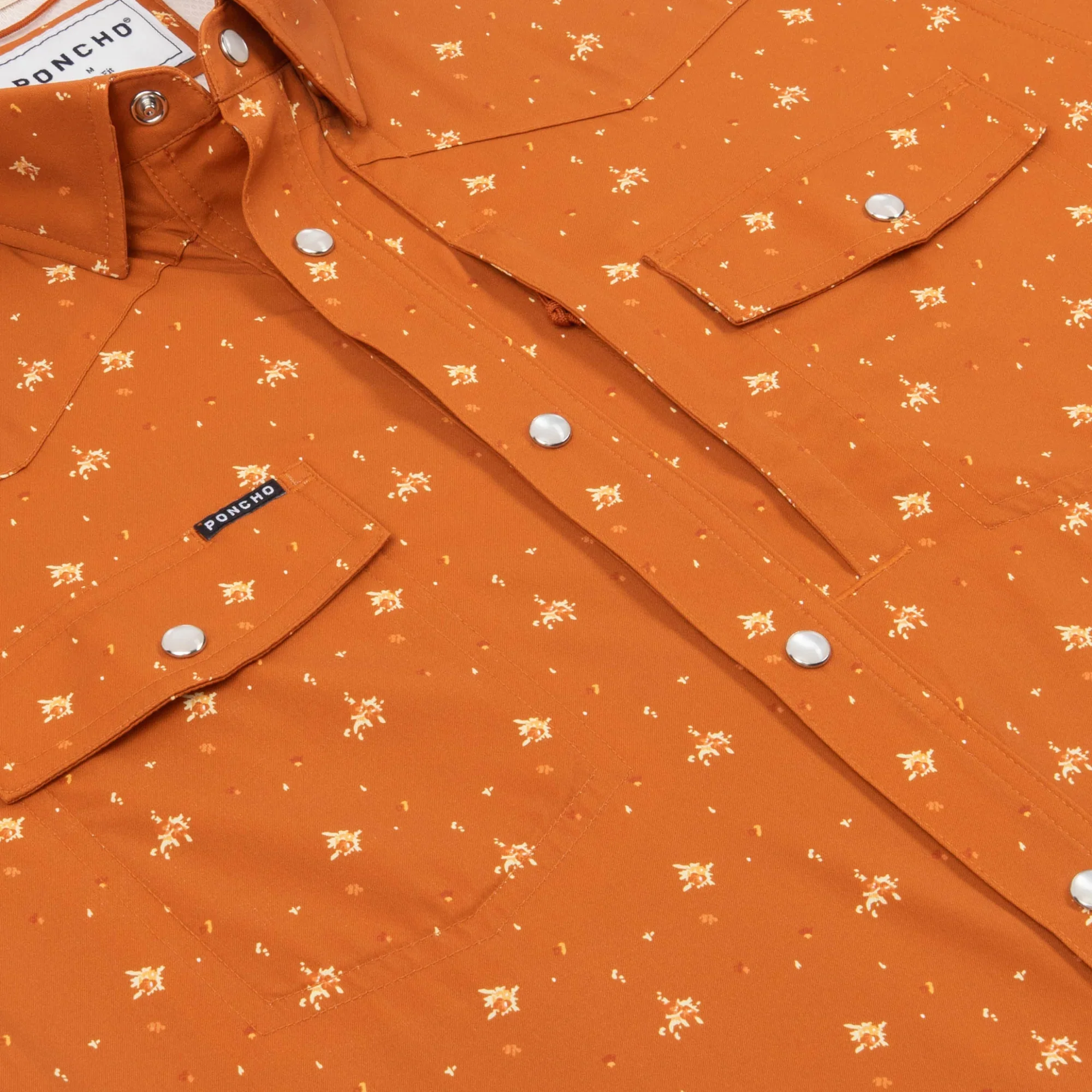 Men's Poncho "The Fourth and Five" Short Sleeve Snap Shirt - Image 3