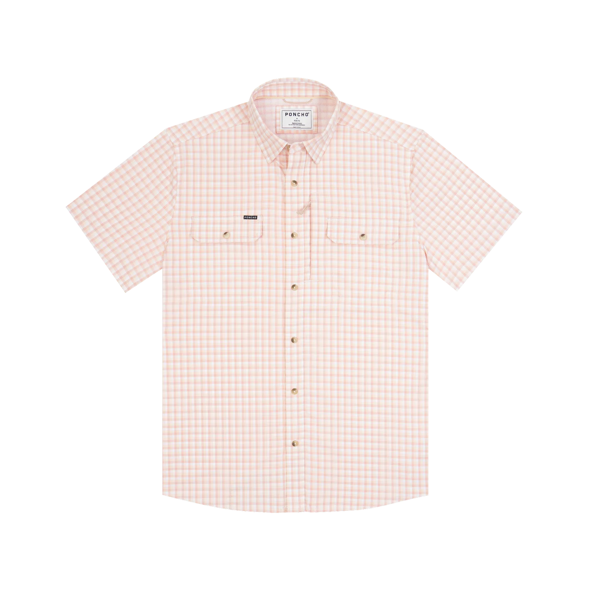 Men's Poncho "The Mud Bug" Short Sleeve Regular Fit Button Up Shirt