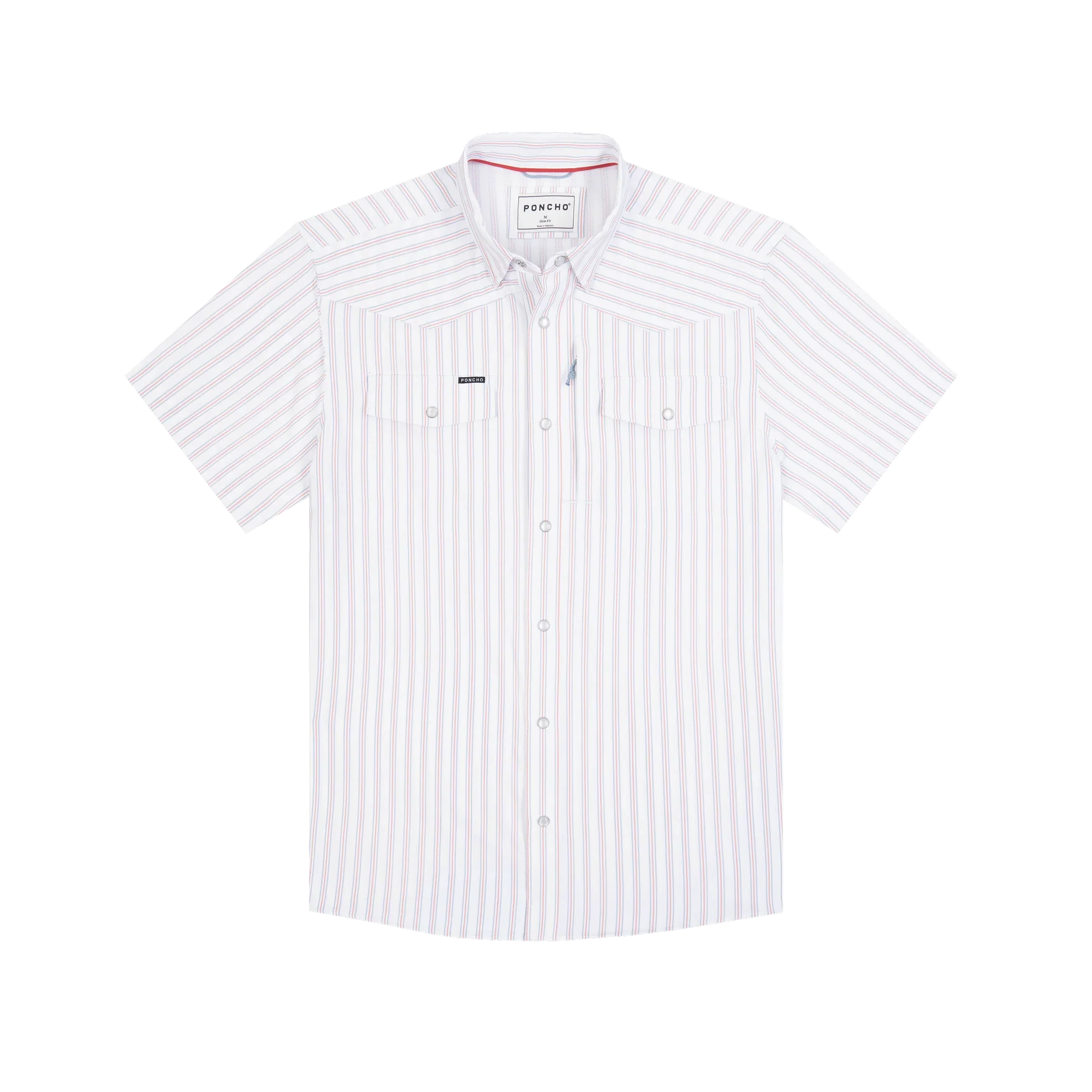 Men's Poncho "The Old Glory" Short Sleeve Snap Shirt
