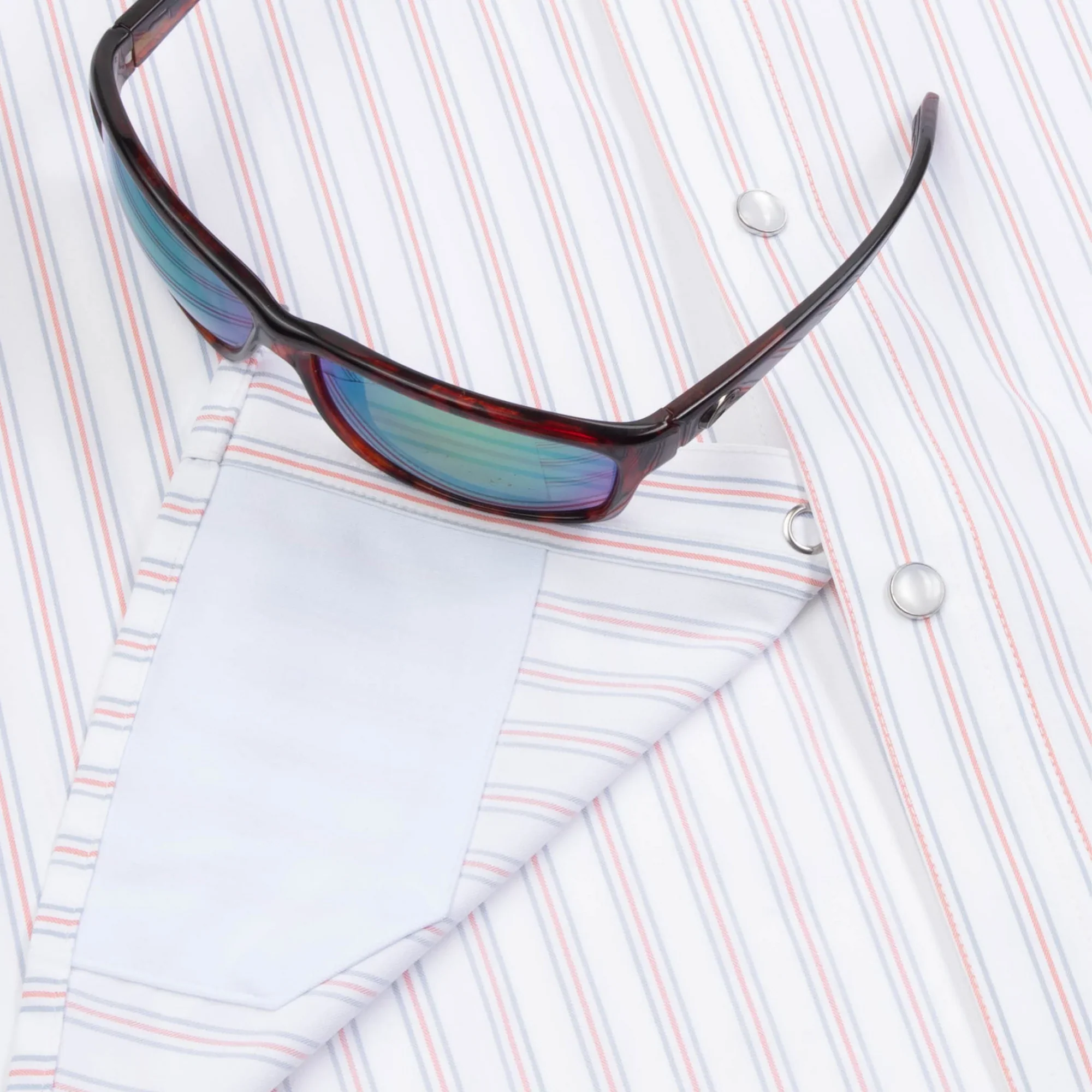 Men's Poncho "The Old Glory" Short Sleeve Snap Shirt - Image 4