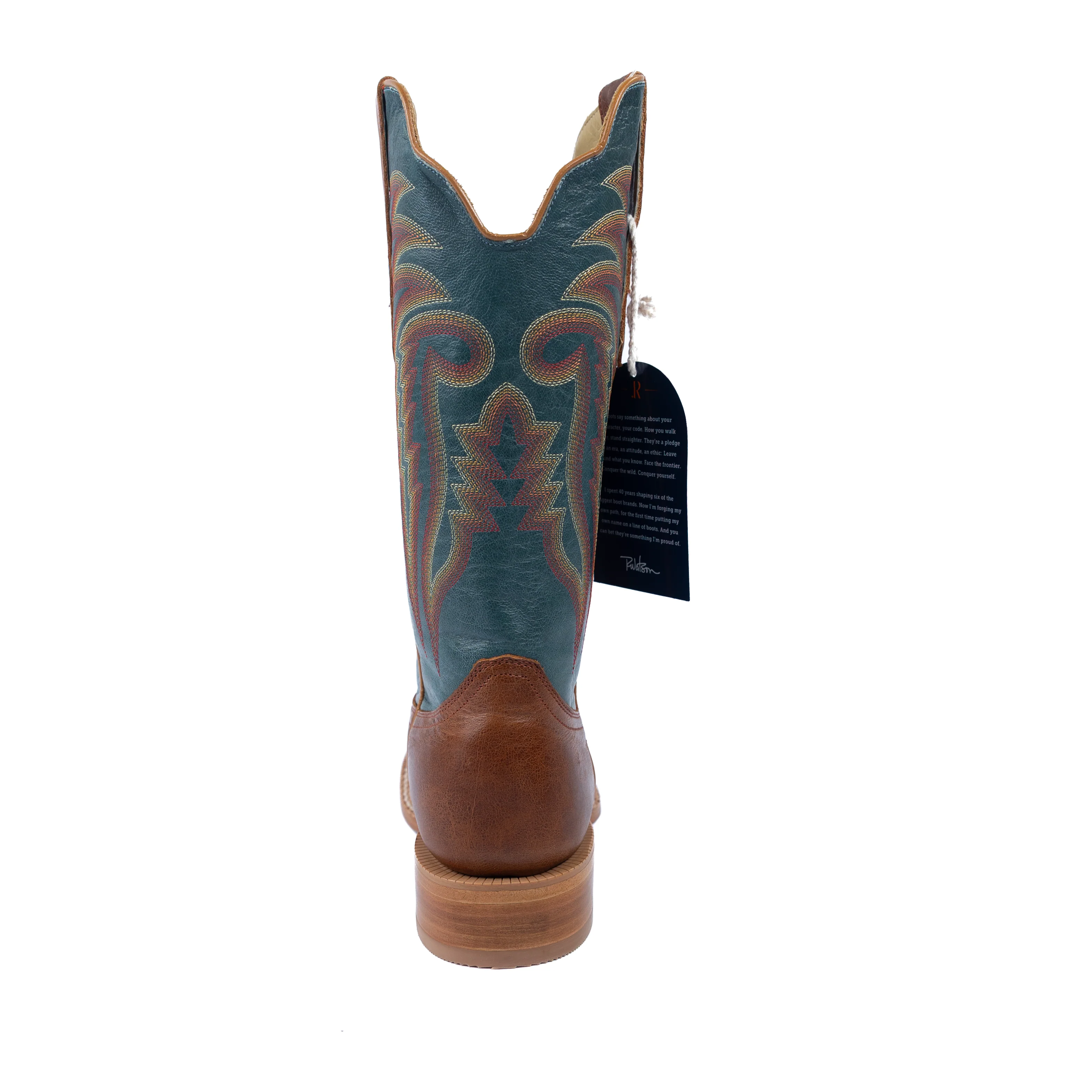 Men's R. Watson Palomino Tan Cowhide Wide Square Toe Boots RW8005-2 - Image 4