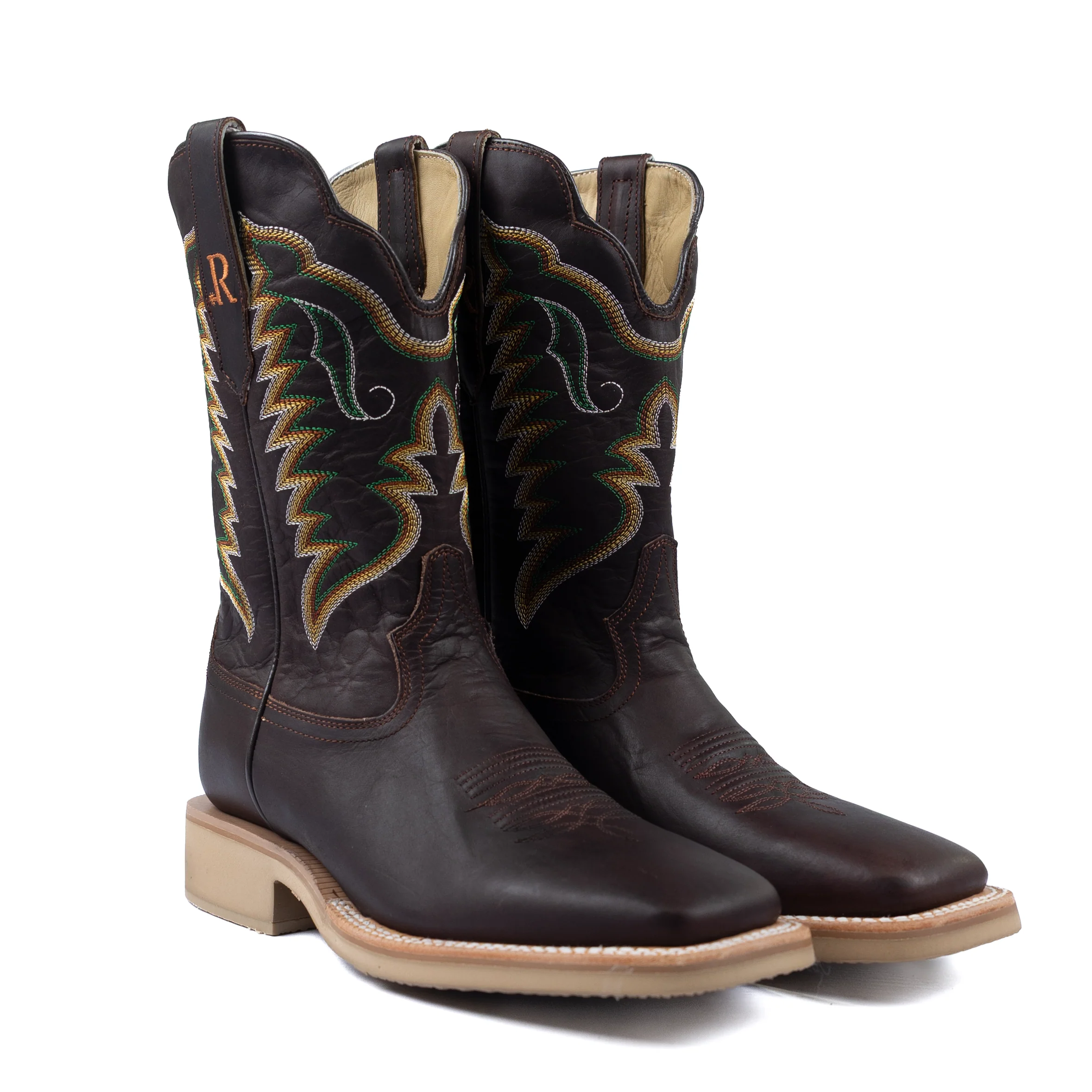Men's R. Watson Dark Cigar Cowhide Square Toe Boots RW8503-2 - Image 2