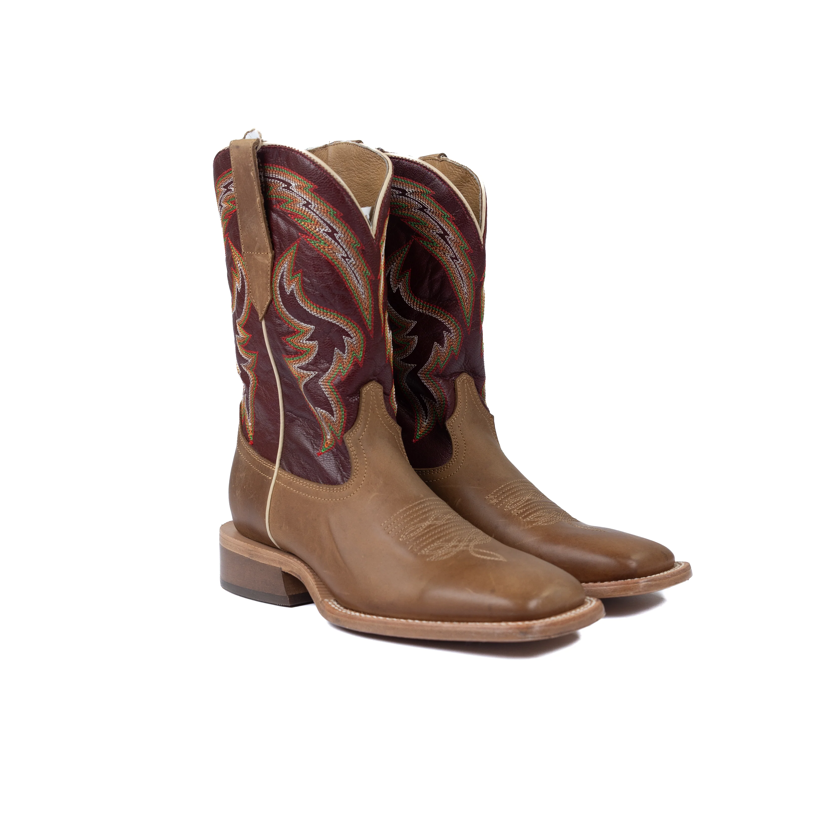 Men's R. Watson Ranch Sundial Brown Square Toe Boots WR0008 - Image 2