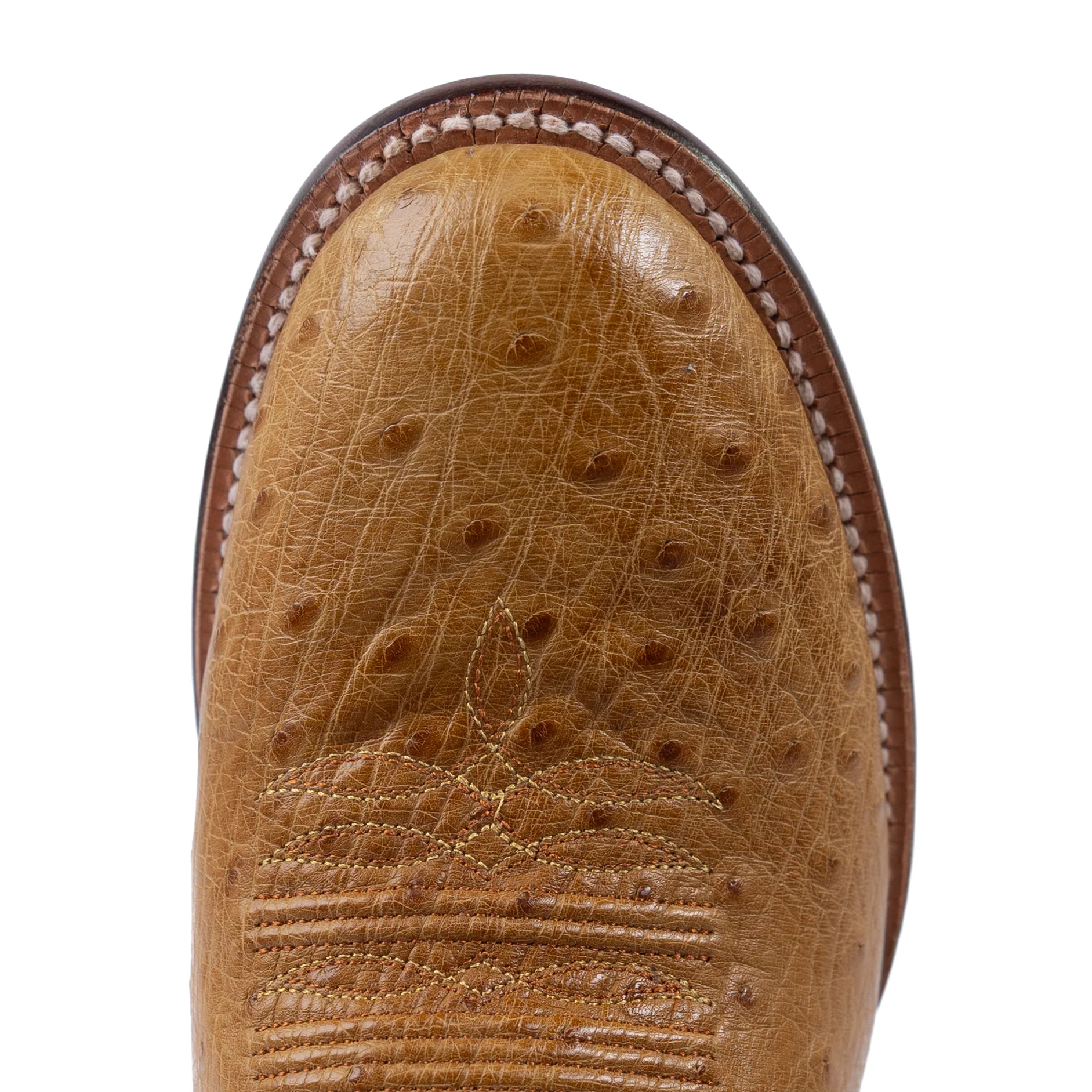 Men's R. Watson Smooth Ostrich Super Tan Super Roper Toe Boots RW5533 - Image 5