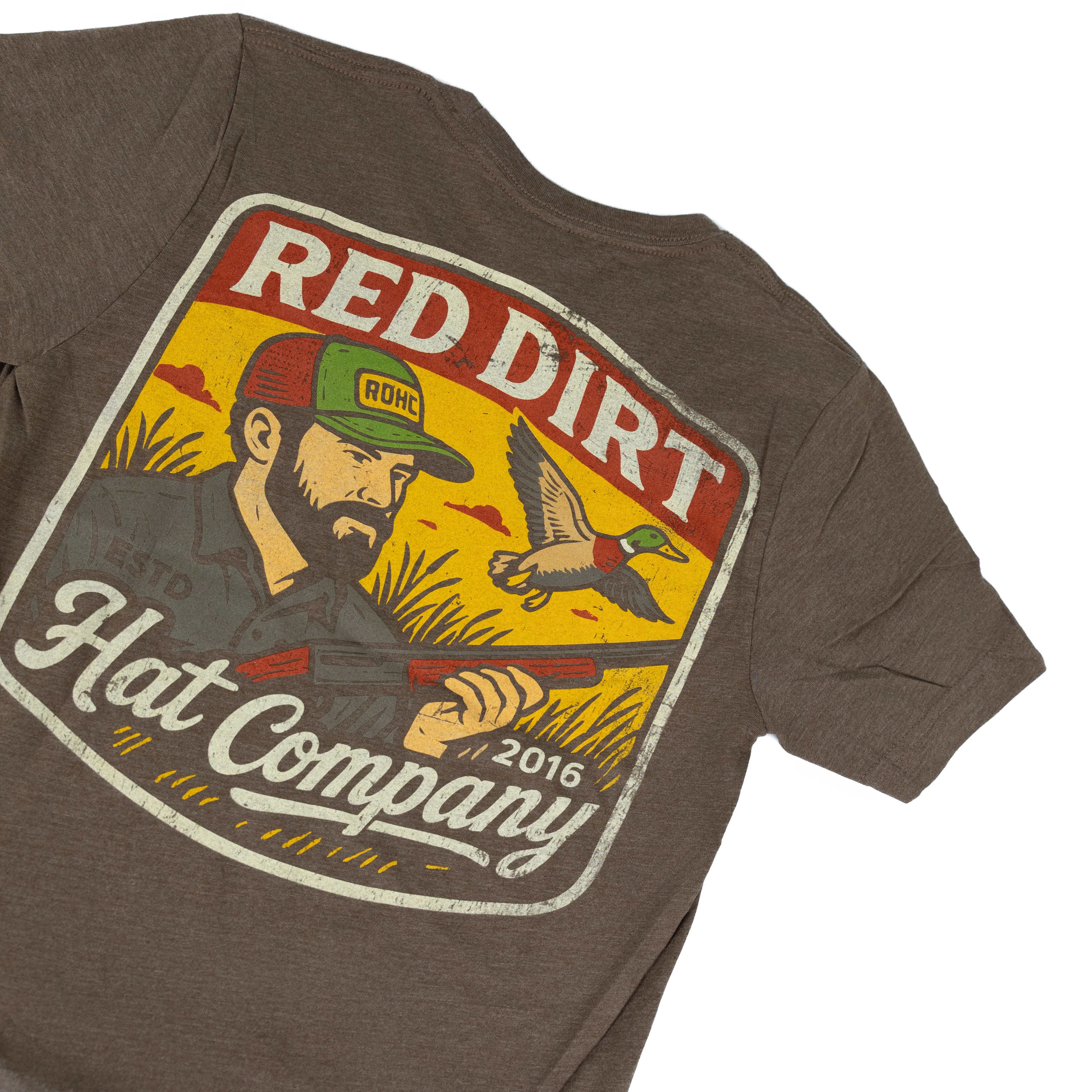 Men's Red Dirt Hat Co Birdshot Brown T-shirt RDHC-T-198 - Image 2