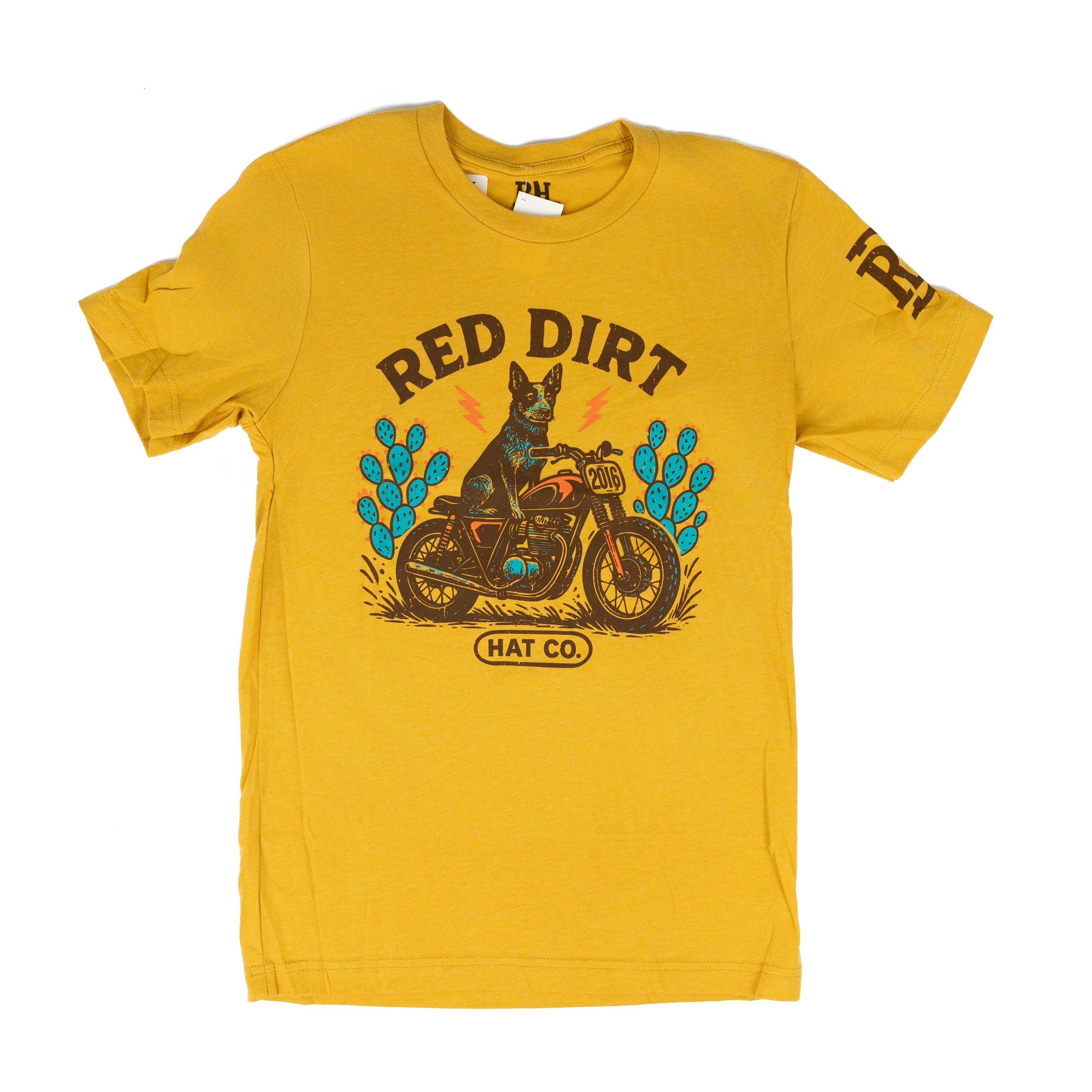 Men's Red Dirt Hat Co Highway Heeler Yellow T-shirt RDHC-T-194
