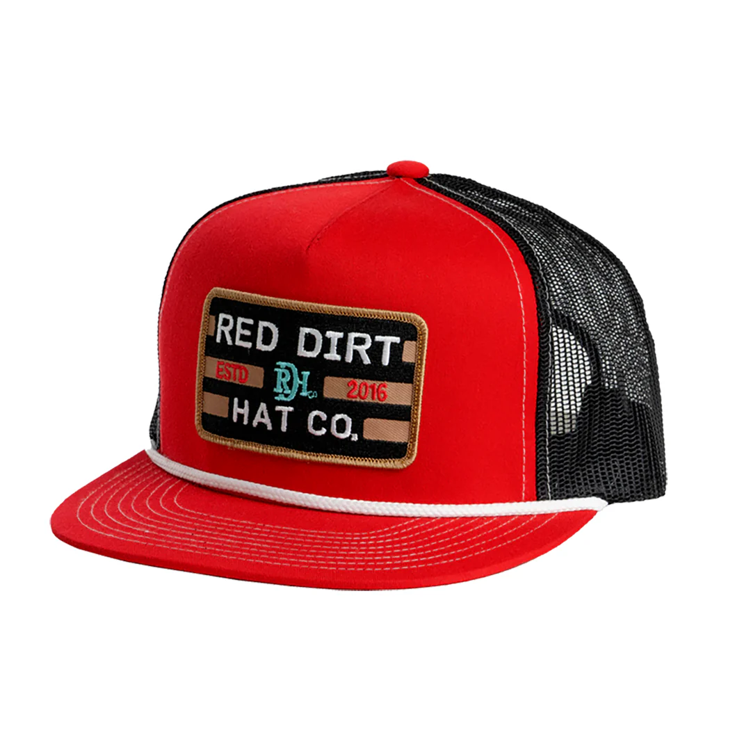 Men's Red Dirt Hat Co Red/Black Cap RDHC-501