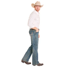 Men's Rock and Roll Denim Double Barrel Medium Wash Bootcut Jeans BM0DD08004 - Image 3