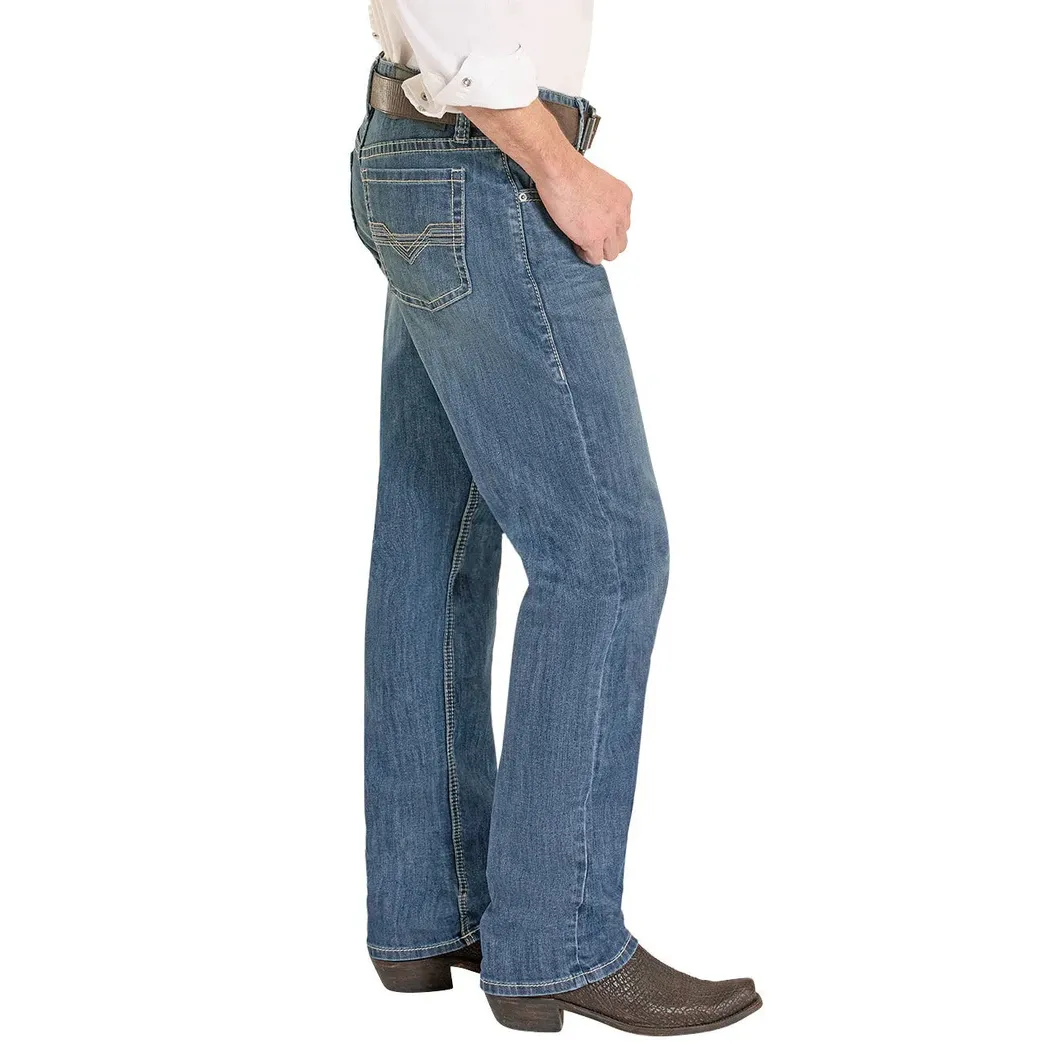 Men's Rock and Roll High Rise Regular Fit Classic Pocket Tapered Bootcut Jeans BMHPD08578 - Image 3