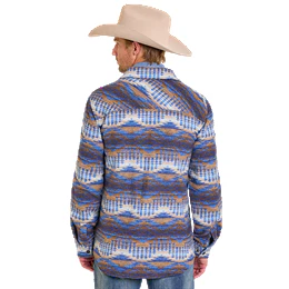 Men's Rock & Roll Jacquard Snap Shirt Jacket BM92C06725 - Image 2