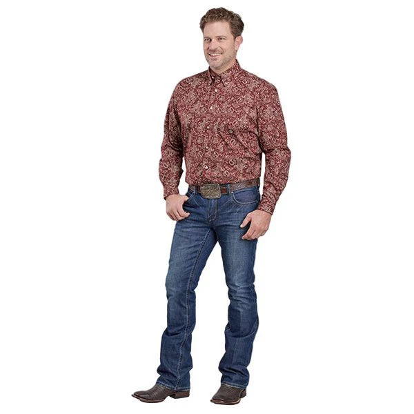 Men's Roper Long Sleeve Amarillo Allover Print Button Up Shirt 03-001-0326-6033 - Image 2