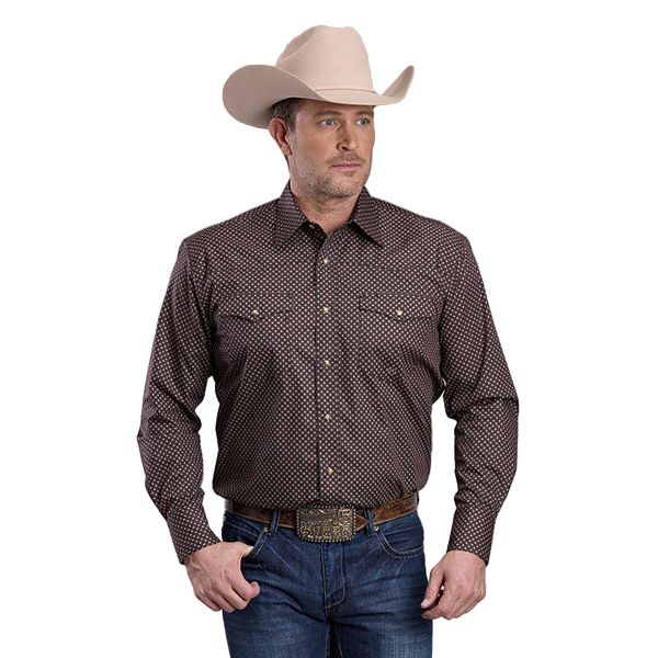Men's Roper Long Sleeve Amarillo Snap Allover Print Shirt 03-001-0225-1019