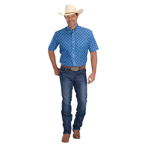 Men's Roper Short Sleeve Amarillo Allover Print Shirt 03-002-0326-4037 - Image 3