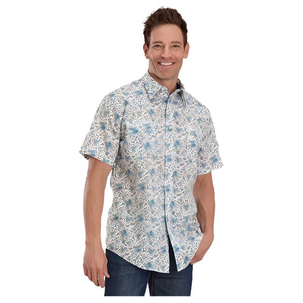 Men's Roper Short Sleeve Snap Patterned Shirt 03-002-0064-0474